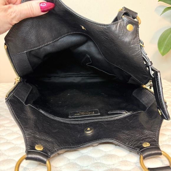 YSL YVES SAINT LAURENT Tribute Tote Shoulder Bag Leather Black - Picture 10 of 14